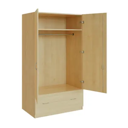 Q 24-100 skříň šatní, 2-dveřová, 1000x600x1800mm, javor horský